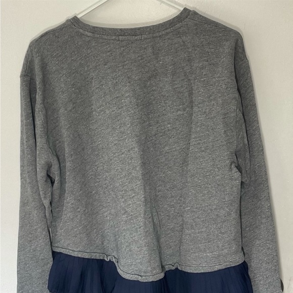 J. Crew top ruffle trim sweatshirt womens Lg - Picture 3 of 6
